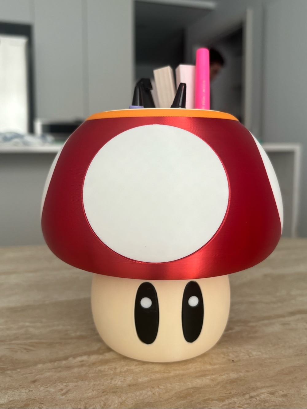 Super Mario Mushroom Pen Cup Desk Organizer